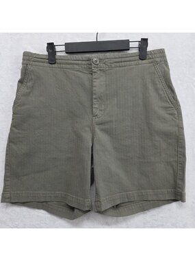 LIVERPOOL Los Angeles Men's The Drawstring Shorts Pewter Green Size 32 NWT